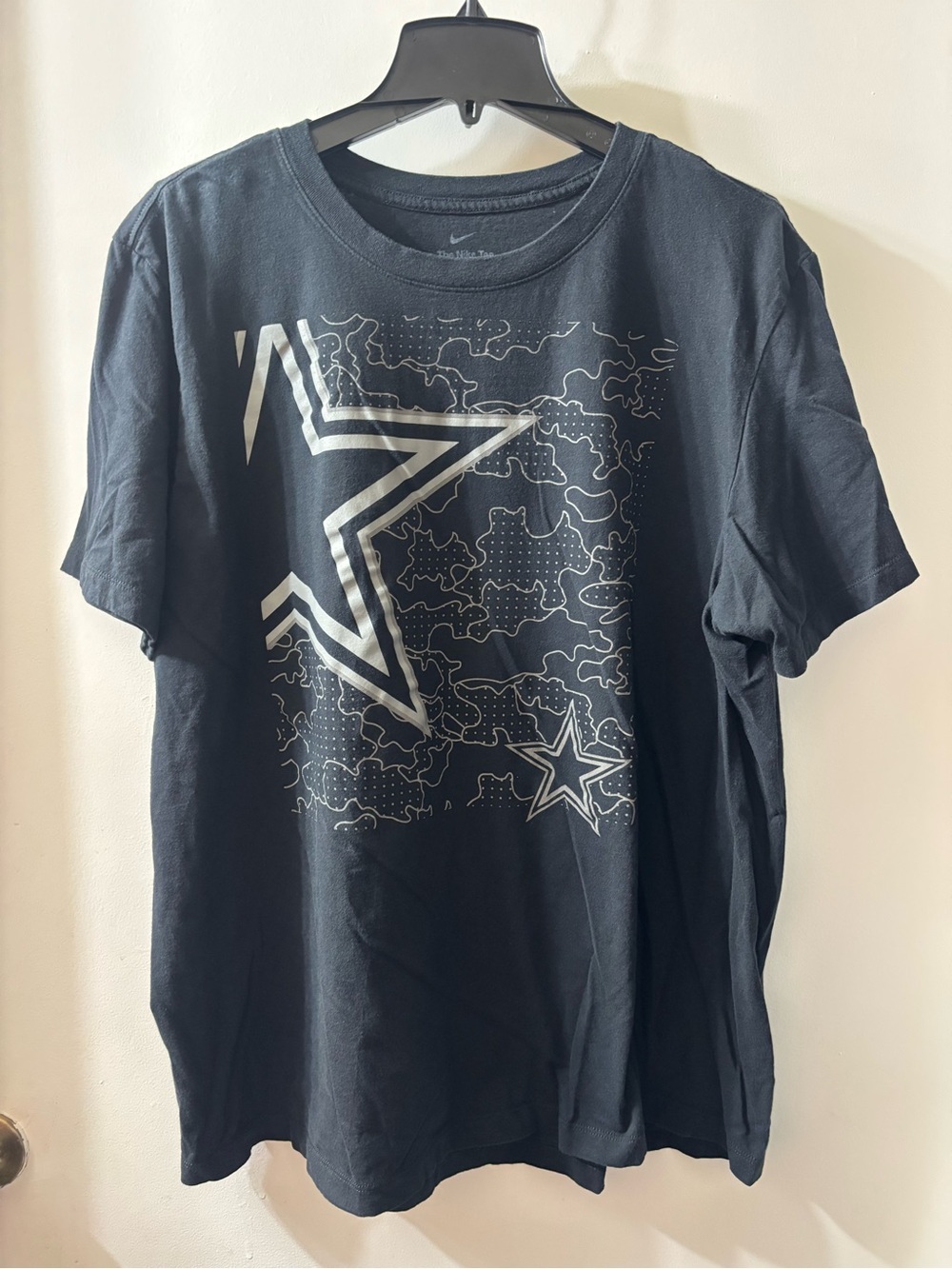 Nike Black Tee with Silver Star Graphic